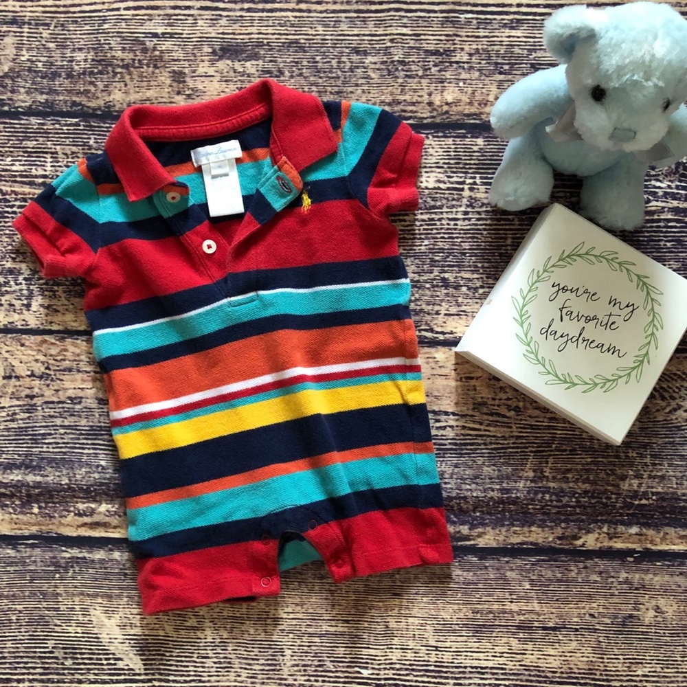 🌀Ralph Lauren | Striped Shorts Onesie
